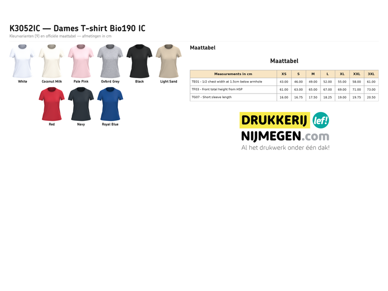 Kariban K3052IC | Dames T-shirt Bio190 IC