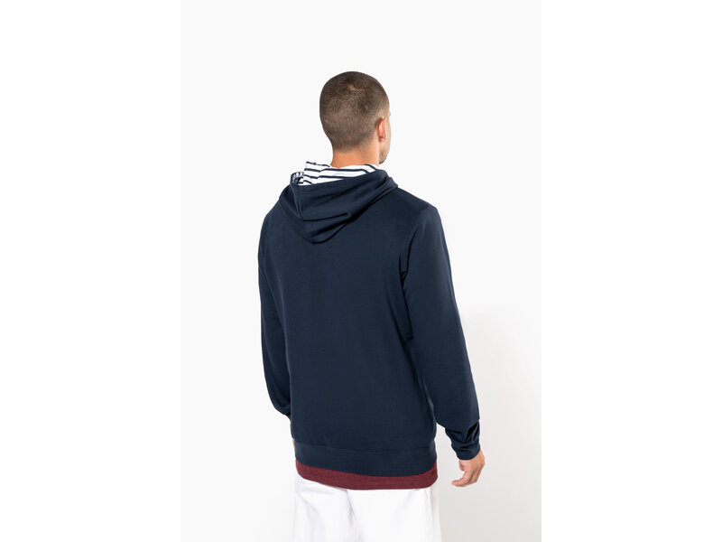Kariban K4013 | Unisex sweater met capuchon met contrasterend motief