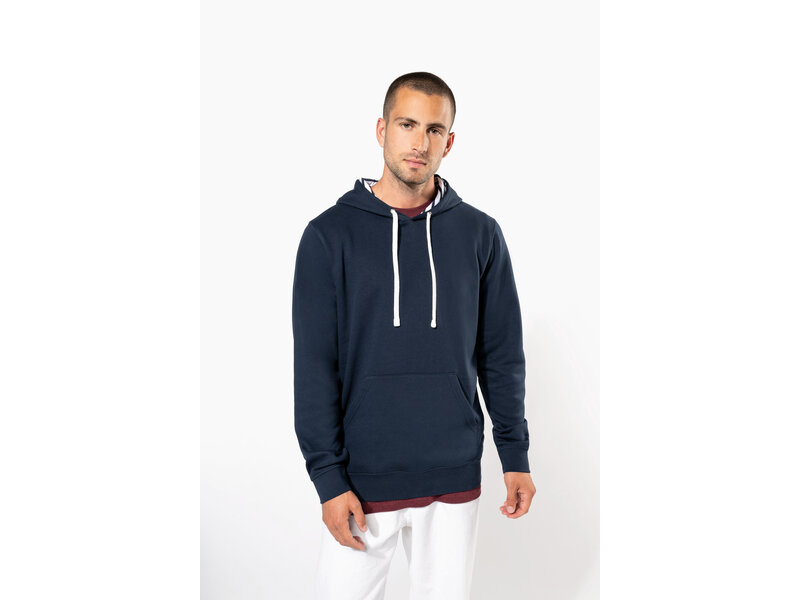 Kariban K4013 | Unisex sweater met capuchon met contrasterend motief