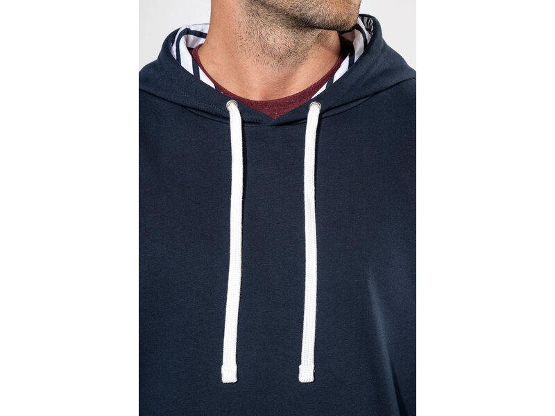 Kariban K4013 | Unisex sweater met capuchon met contrasterend motief