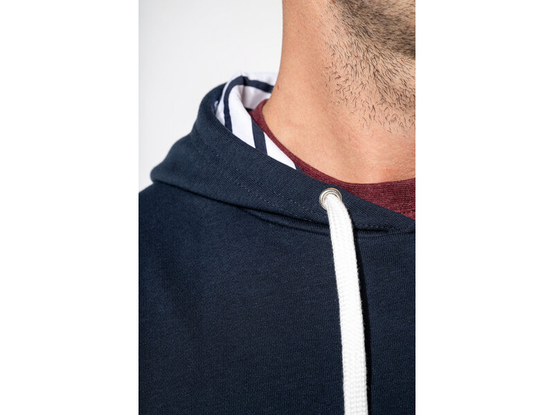 Kariban K4013 | Unisex sweater met capuchon met contrasterend motief
