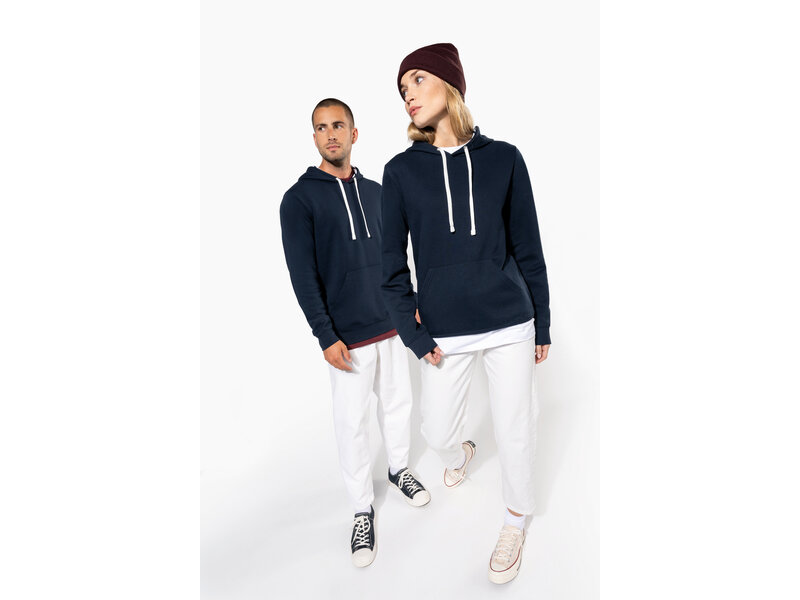 Kariban K4013 | Unisex sweater met capuchon met contrasterend motief