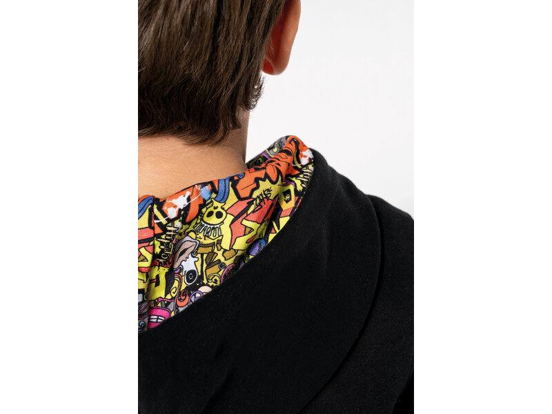 Kariban K4014 | Kinder sweater met contrasterende capuchon met motief