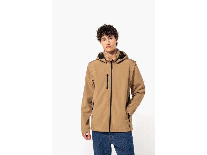 Kariban K422 | 3-laags uniseks softshelljas met afneembare capuchon en mouwen