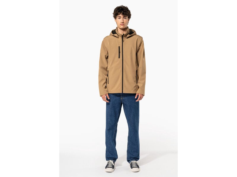 Kariban K422 | 3-laags uniseks softshelljas met afneembare capuchon en mouwen