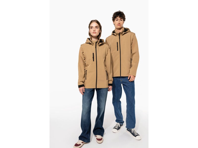 Kariban K422 | 3-laags uniseks softshelljas met afneembare capuchon en mouwen