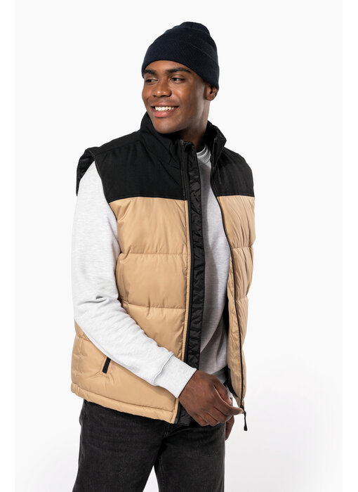 Kariban Tweekleurige gewatteerde bodywarmer uniseks