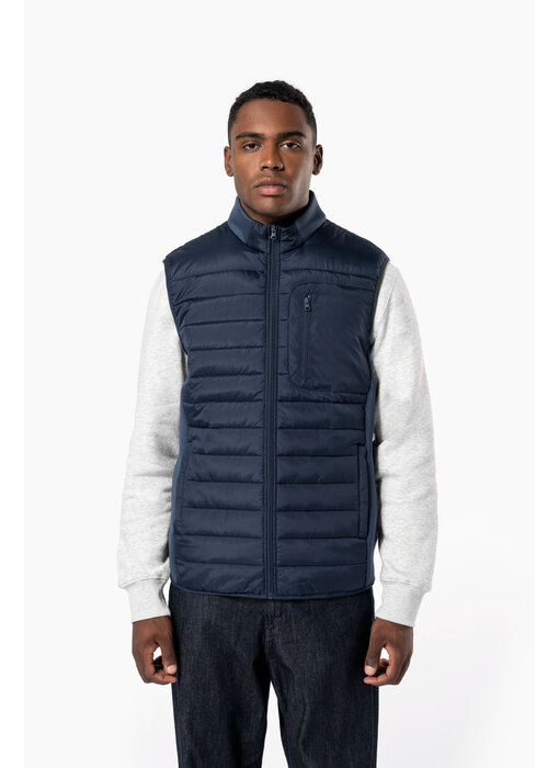 Kariban Herenbodywarmer in twee stoffen