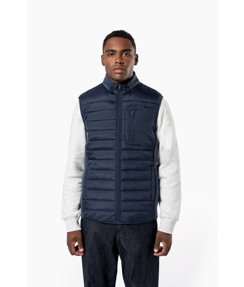 Kariban Herenbodywarmer in twee stoffen