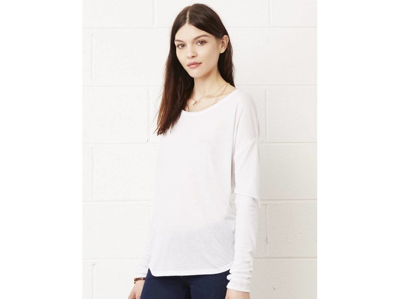 Bella + Canvas Long Sleeve Flowy 2x1 Viscose T-Shirt