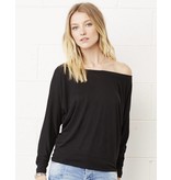 Bella + Canvas Flowy LS Off Shoulder T-Shirt