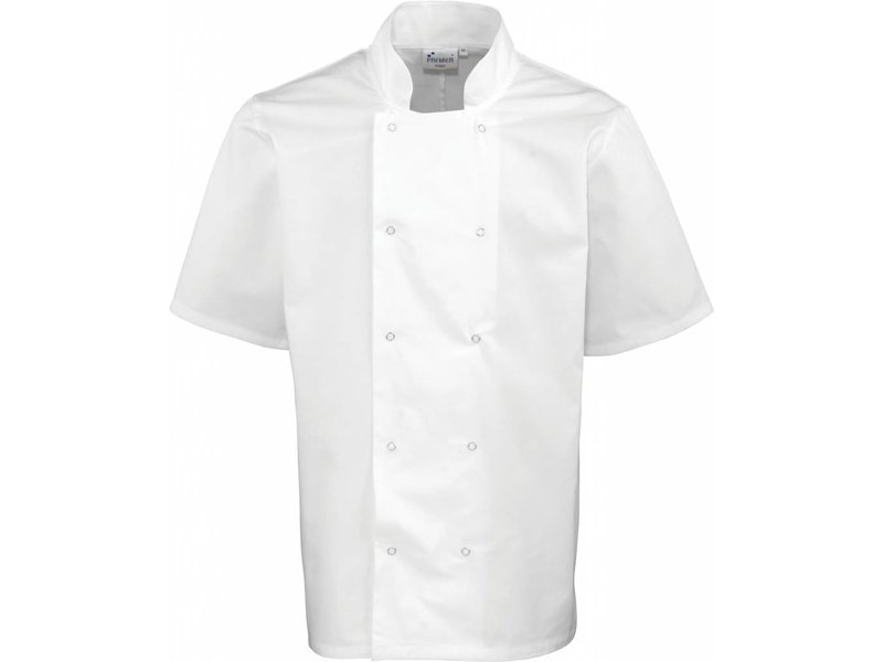 Premier Studded Front Short Sleeve Chef's Jacket