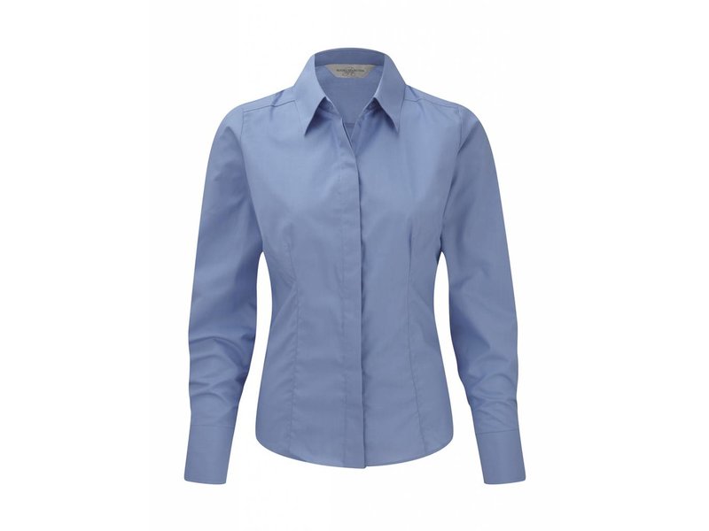 Russell Collection Ladies L/SL Poplin