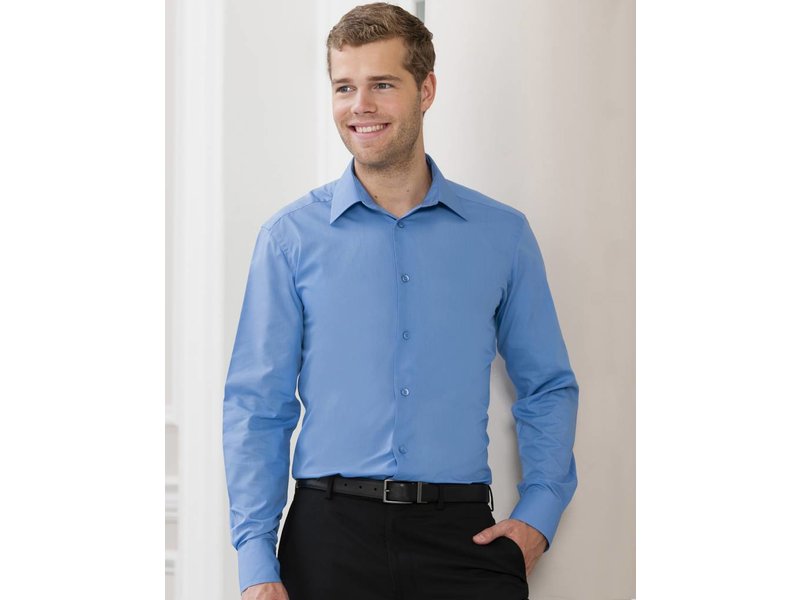 Russell Collection Men's L/SL Poplin Blouse