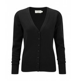 Russell Collection Ladies V-Neck Knitted Cardigan