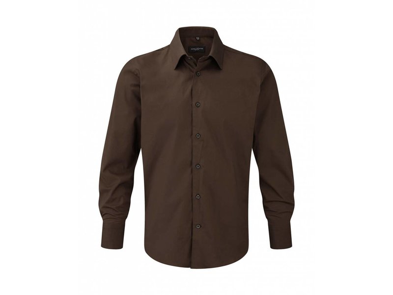 Russell Collection Tailored Longsleeve Stretch Blouse