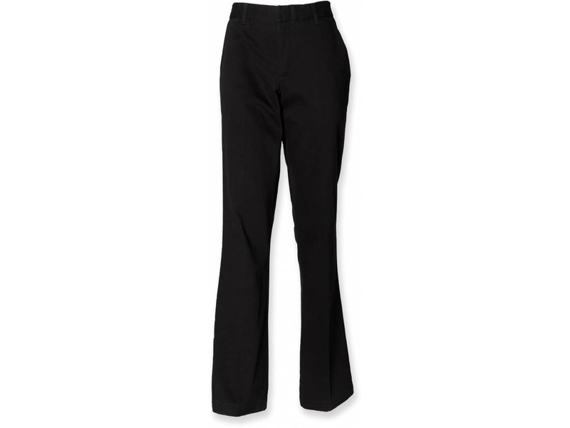 Henbury Ladies 65/35 Flat Fronted Chino Trousers