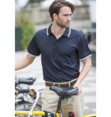 Henbury Men's Coolplus Short Sleeved Tipped Polo