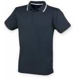 Henbury Men's Coolplus Short Sleeved Tipped Polo