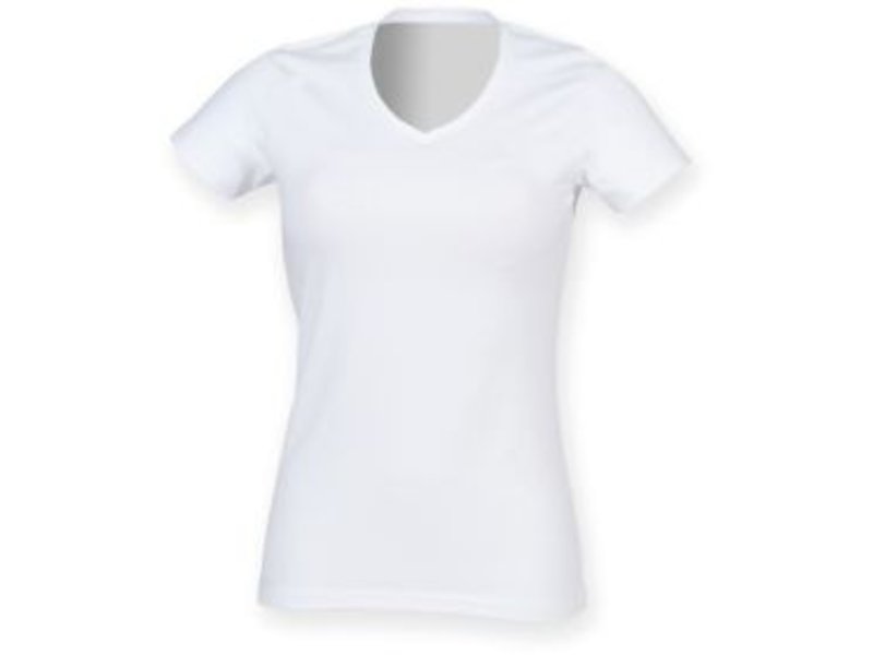 Skinni Fit | SK122 | Ladies' Feel Good V-neck T-shirt