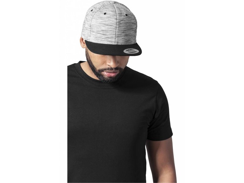 Urban Classics Stripes Melange Crown Snapback Black/ Grey