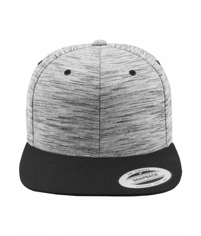 Urban Classics Stripes Melange Crown Snapback Black/ Grey