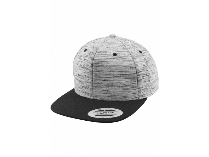 Urban Classics Stripes Melange Crown Snapback Black/ Grey