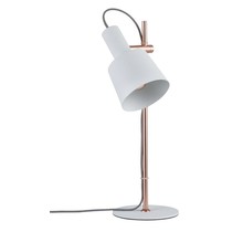 Neordic Haldar table lamp max.1x20W E14 white/copper matt 230V metal