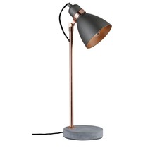 Neordic Orm table lamp max.1x20W E27 grey/copper matt 230V metal/concrete