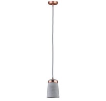 Neordic Stig pendant lamp max.1x20W E27 grey/copper matt 230V concrete/metal