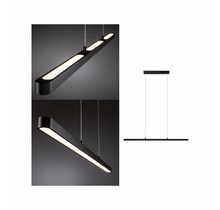 LED pendant light Lento 42W black dimmable height adjustable