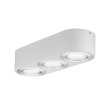 LED ceiling light Argun 3-bulb 14.4W matt white/brushed aluminum