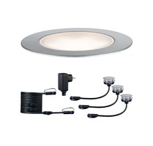 Plug & Shine recessed floor light Floor Eco IP65 3000K 3x1W 24V silver