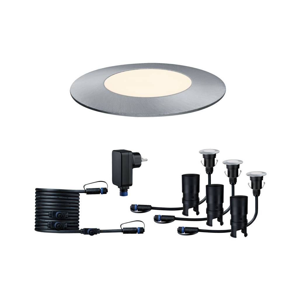 Plug & Shine Basisset Floor Mini IP65 3000K 3x2,5W