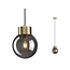 Paulmann  Linja pendant light 1-bulb smoked glass/brushed brass