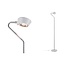 Paulmann LED floor lamp Ramos 11W matt white/chrome with foot dimmer