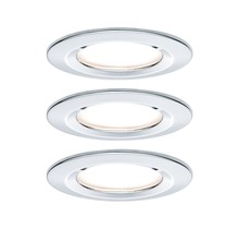 EBL Set Nova Coin 3-stepdim rd rigid LED3x6.5W 2700K 230V chrome/aluminium