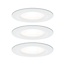 Paulmann EBL Set Nova rd rigid LED IP44 3-stepdim3x6.5W 230V GU10 51mm matt white/aluminium