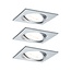 Paulmann EBL Set Nova eckig schw LED 3-stepdim3x6,5W 230V GU10 51mm Alu ged/Alu