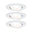 Paulmann EBL Set Nova rd schw LED 3stepdim 3x6,5W230V GU10 51mm Weiß matt/Alu