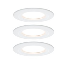 EBL Set Nova Coin round rigid LED 3x6.5W2700K 230V white matt/aluminium
