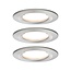 Paulmann EBL Set Nova Coin round rigid LED 3x6.5W2700K 230V iron brushed/aluminium