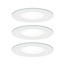 Paulmann EBL Set Nova round rigid LED IP44 3x6.5W2700K 230V GU10 51mm white matt/aluminium