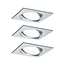 Paulmann EBL Set Nova eckig schwenkbar LED 3x6,5W2700K 230V GU10 51mm Alu ged/Alu