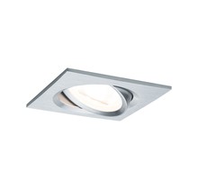 EBL Set Nova square swiveling LED 1x6.5W2700K 230V GU10 51mm aluminum ged/aluminium