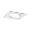 Paulmann EBL Set Nova square swiveling LED 1x6.5W2700K 230V GU10 51mm matt white/aluminium