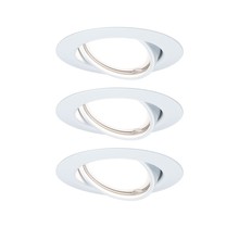 EBL Base round swiveling LED 3-stepdim3x5W 230V GU10 51mm white/metal