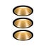 Paulmann EBL Set Cole Coin 3StepDim rd rigid LED 3x6.5W 2700K 230V black/gold matt/box