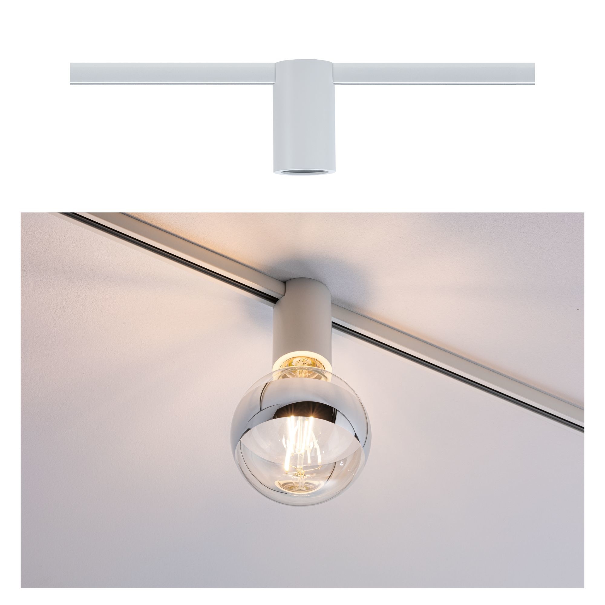 URail Spot Ceiling Socket Weiß E27 dimmbar ohne Leuchtmittel | Deckenlampen
