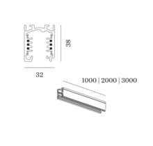 Rail for 3-phase system